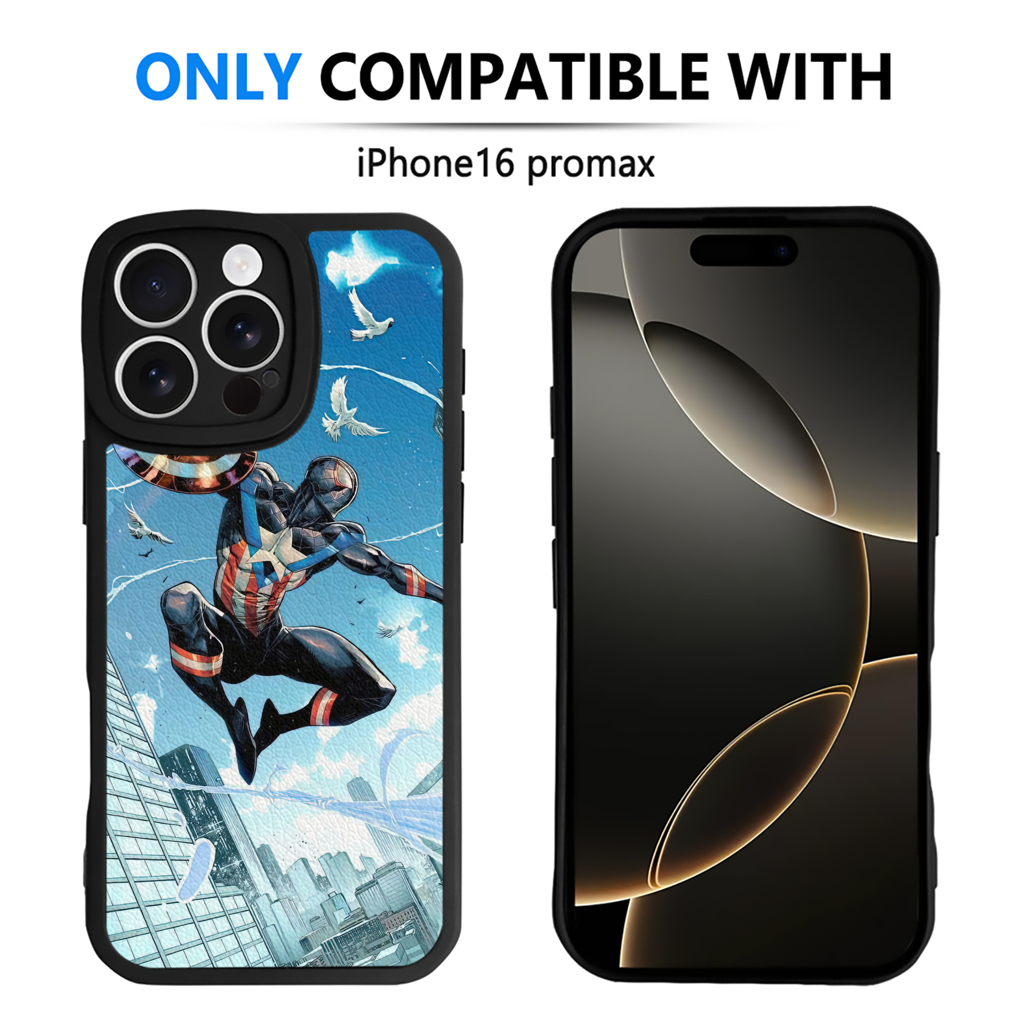 Spider Man スパイダーマン 【iPhone 16シリーズ対応】シリコンスマホケース（レザー調） 材質：シリコン
